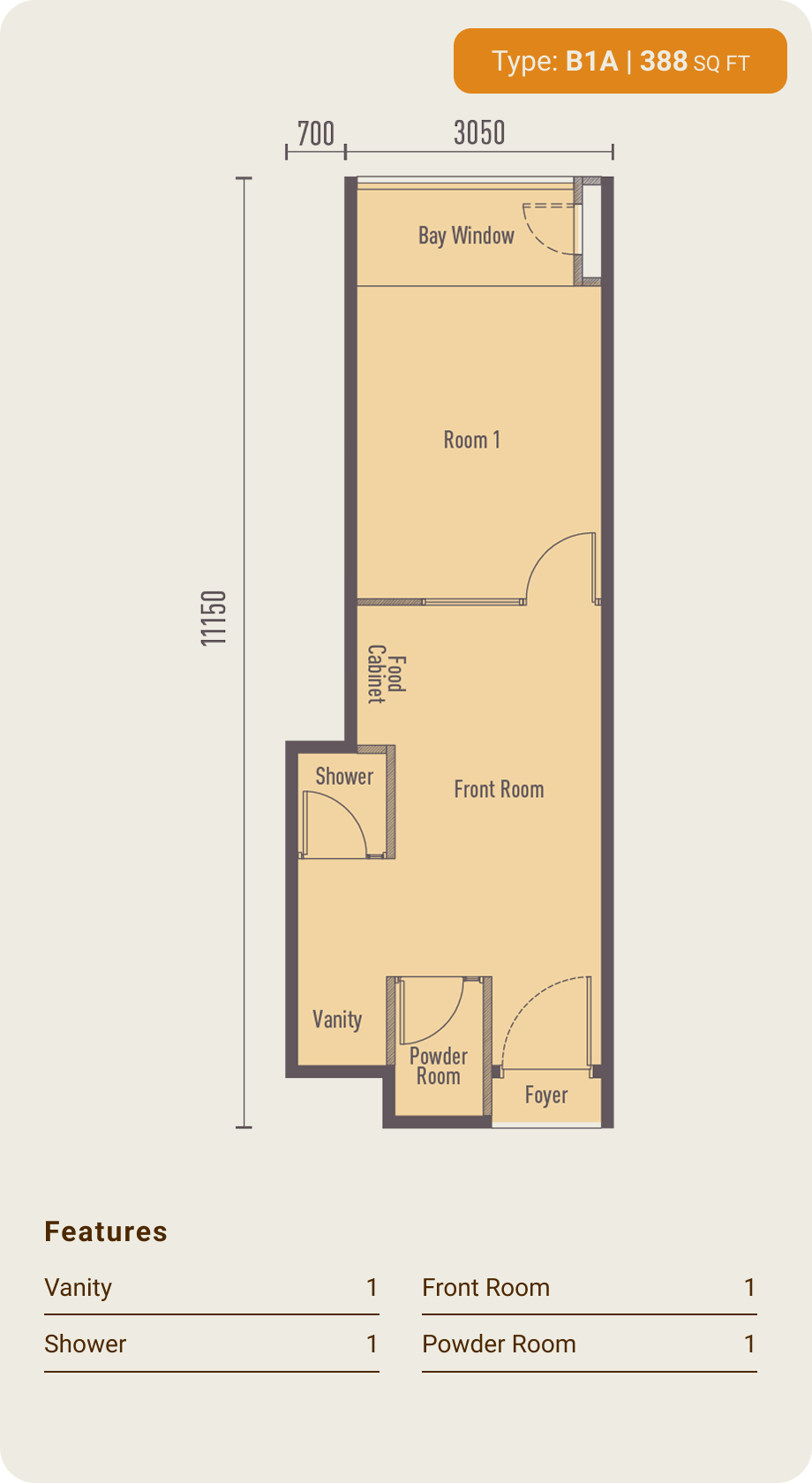 1bedroom_Unit b1a