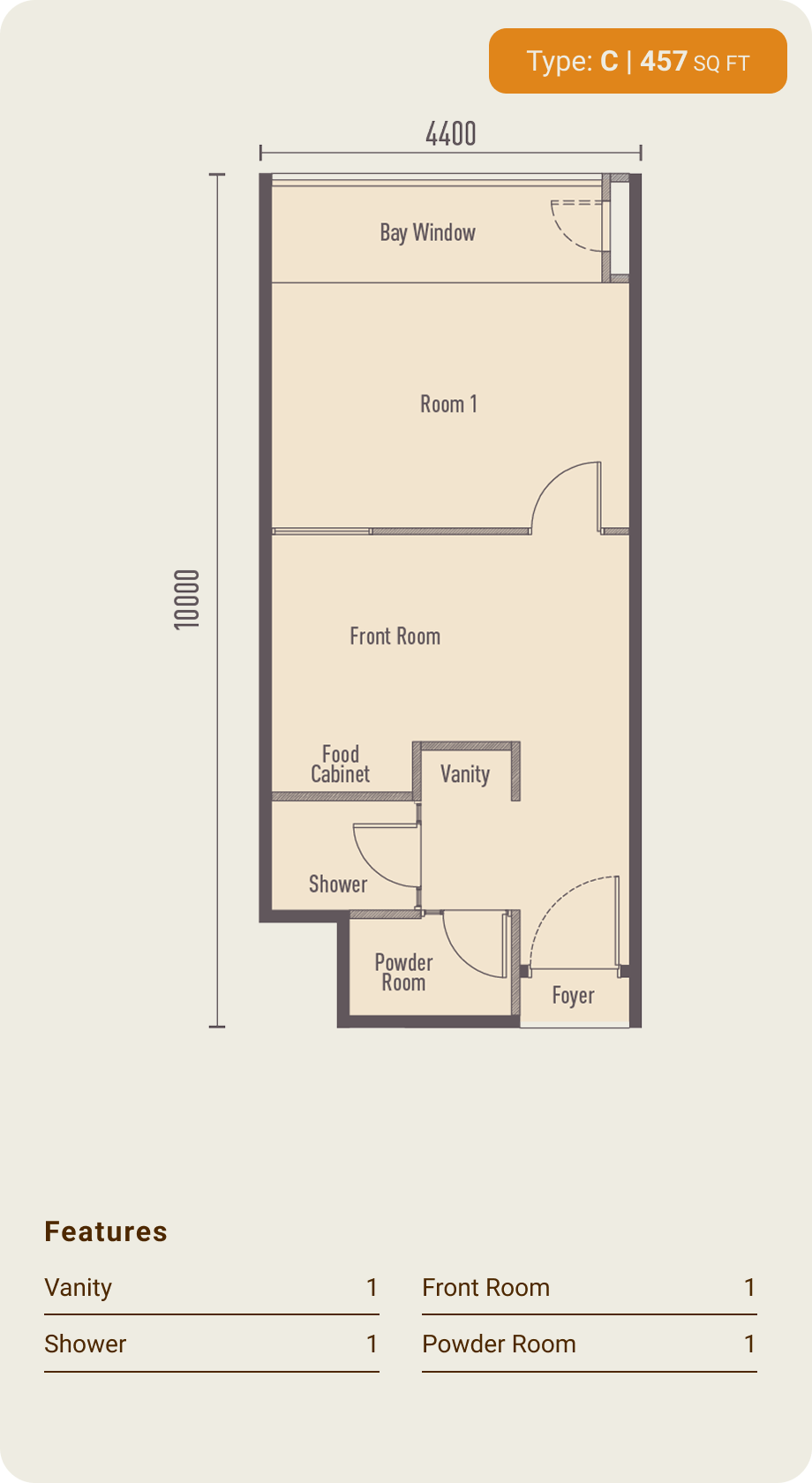 1bedroom_Unit c
