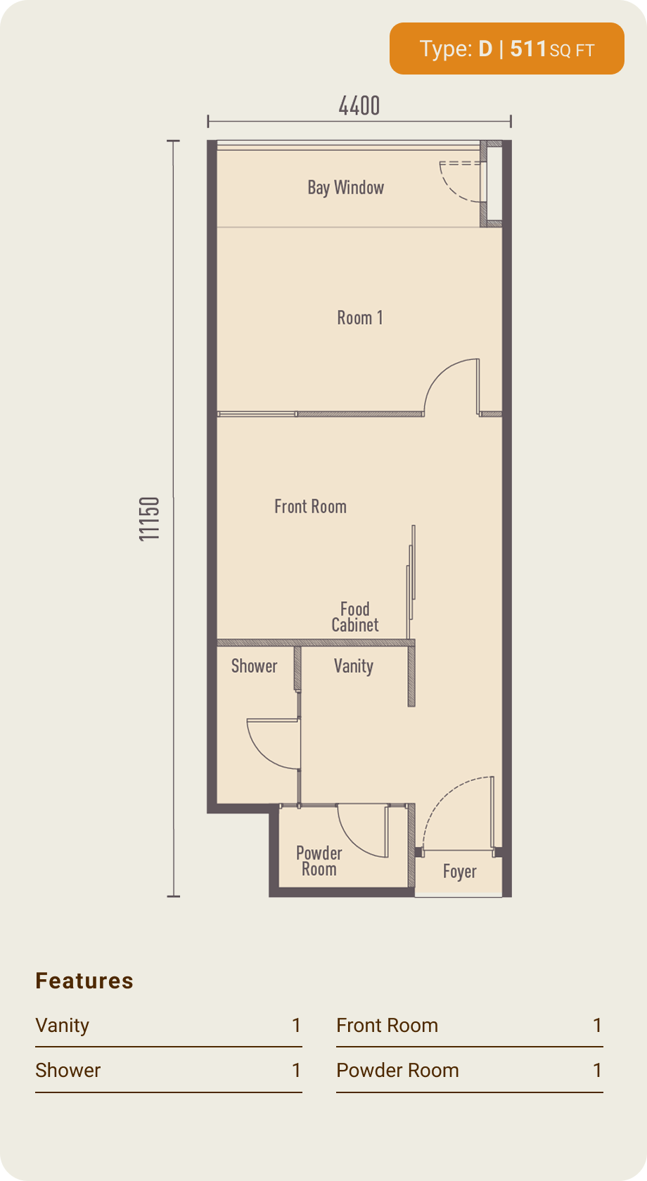 1bedroom_Unit d