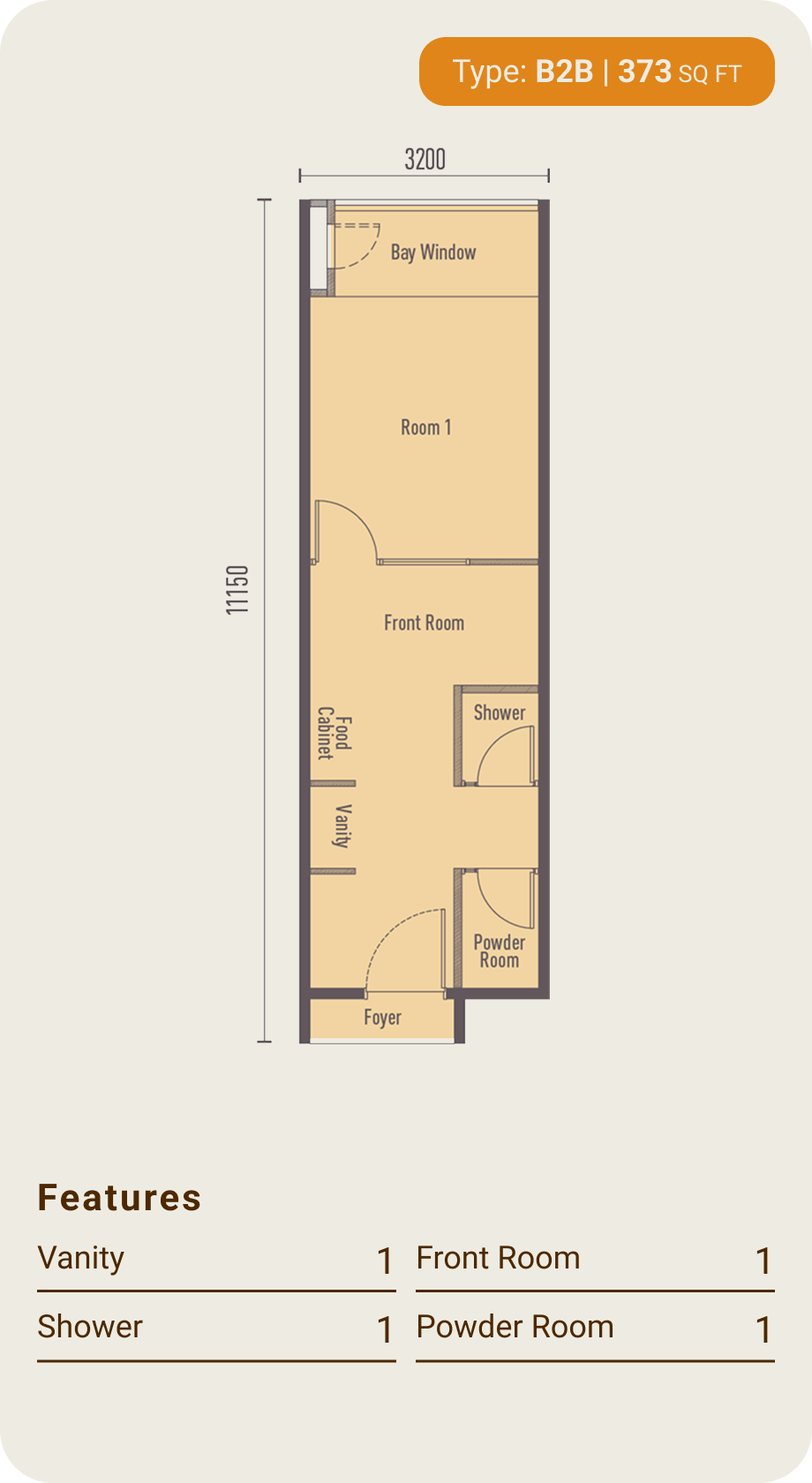 B2b_ 1 bedroom
